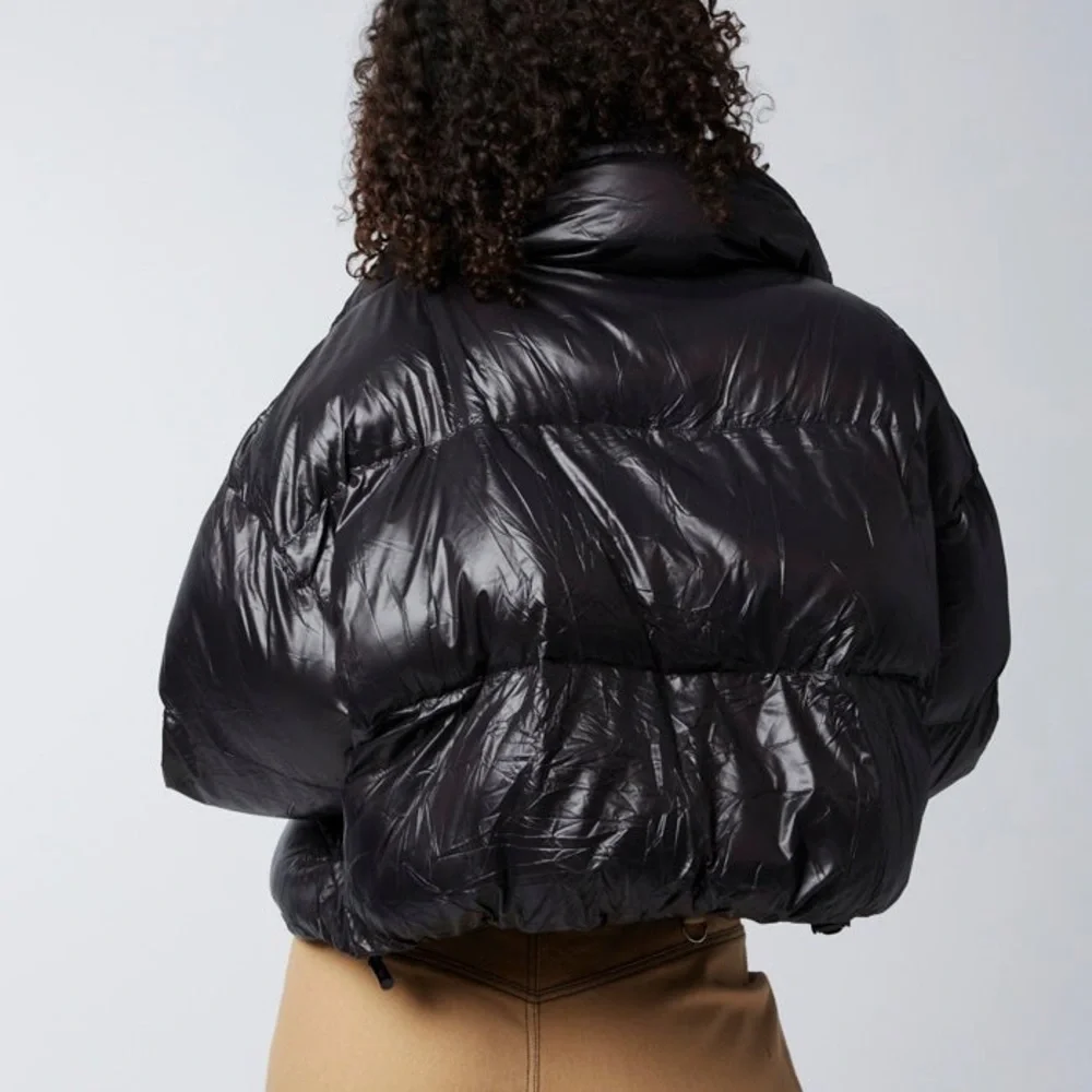 By Dyln Morris Puffer Jacket Cropped Slouchy Baggy Relaxed Fit in Black Medium - Picture 11 of 12